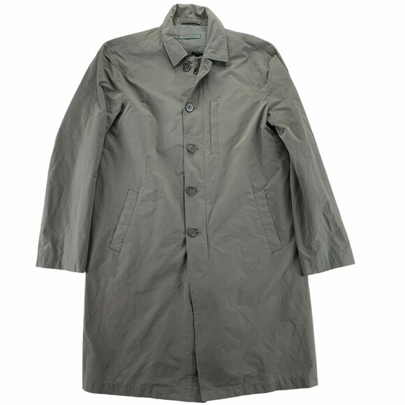 John Varvatos Mens $1198 MSRP Easy Fit Technical Long Coat Iron Gray 48